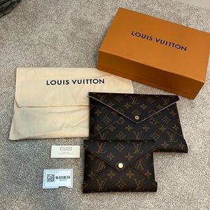 Medium and large Louis Vuitton kirigami clutches